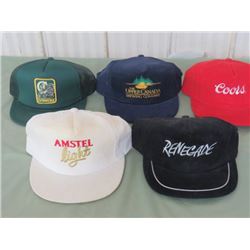 LOT OF 5 BASEBALL CAPS (FOUR CLOSED BREWERS, ONE COORS) *N.O.S.*