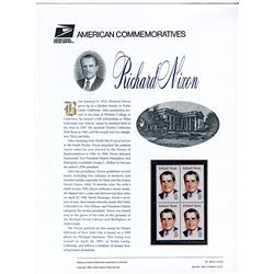 STAMP COLLECTION (RICHARD NIXON) *BLOCK OF 4 STAMPS & BOOKLET*