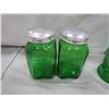 Image 2 : LOT OF 2 SALT AND PEPPER SHAKER SETS (GREEN) *4 1/2 INCHES TALL*