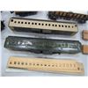 Image 4 : LOT OF 17 TOY TRAIN CARS ( ENGINES, CABOOSE, ETC…)