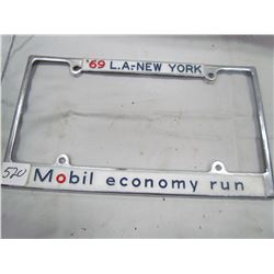 LICENCE PLATE HOLDER ( MOBILE OIL) *1969*