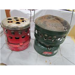 LOT OF 2 CAMPING HEATERS ( COLEMAN) *MODEL 511A, QUICKLITE 3000)