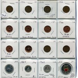 16 CNDN COINS 1 CENT TO 2 DOLLAR, 1932 TO 2018