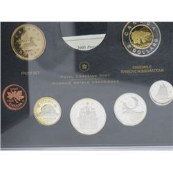 2005 PROOF SET OF CANADIAN COIN SET, 7 PC SET