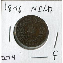 1876 NFLD LARGE PENNY