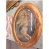 Image 1 : PRINT (MOTHER/CHILD) *OVAL FRAME W/DOME GLASS* (19" X 25") *PICTURE TORN*
