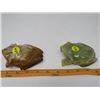 Image 1 : CARVED STONE FROGS (X2, 1 IS BROKEN)