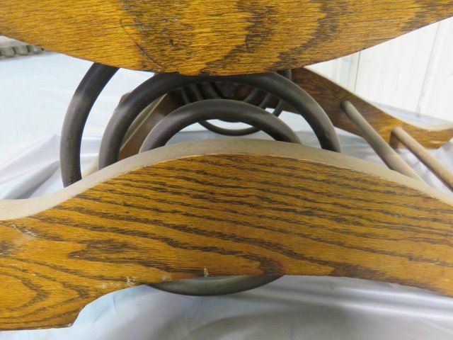 WOODEN ROCKING CHAIR (BOSTON, QUARTER CUT OAK) *SPRING COIL ROCKER ...