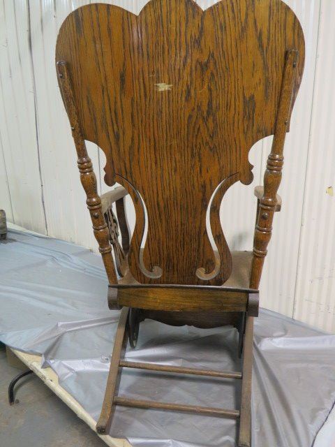 WOODEN ROCKING CHAIR (BOSTON, QUARTER CUT OAK) *SPRING COIL ROCKER ...
