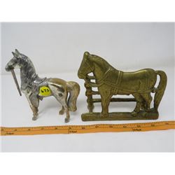 LOT OF 2 HORSE FIGURINES (BRASS) *JAPAN, ITALY*