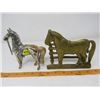 Image 1 : LOT OF 2 HORSE FIGURINES (BRASS) *JAPAN, ITALY*