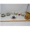 LOT OF ASSORTED TABLEWARE (CUPS, SAUCER AND MILK JUG)