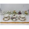 Image 1 : LOT OF 16 ASSORTED CUPS AND SAUCERS (MADE IN ENGLAND)