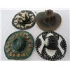 Image 2 : LOT OF SMALL ASSORTED WALL HATS AND WOODEN JEWELERY BOX