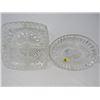 Image 1 : LOT OF 2 SERVING DISHES (CRYSTAL)