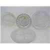 Image 1 : LOT OF 4 SERVING DISHES (CRYSTAL)