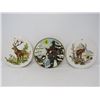 Image 1 : LOT OF 3 DECORATIVE PLATES (BIRD, ELK, MOUNTAIN GOAT)
