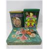 Image 1 : LOT OF 3 DECORATIVE TINS (POWER RANGERS, FLORAL)