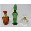 Image 1 : LOT OF 3 PERFUME BOTTLES (VICTORIAN TRADING CO.) *CRYSTAL, VERY NICE N.O.S.*