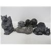 Image 1 : LOT OF 6 FIGURINES ('WOLF ORIGINALS, MADE IN CANADA) *OTTER, BEAR, SQUIRREL, OTTER, FROGS* (SIGNED)