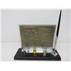 Image 1 : OIL FIELD DESK PEN SET (ALBERTA OIL SANDS AND HEAVEY OIL POTENTIAL) *HAS 3 OILFIELD SAMPLES AND PEN)
