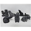 Image 1 : LOT OF 8 FIGURINES (ANIMAL SCULPTURES-MADE IN CANADA) *SEAL, GOOSE, BEAR, ETC...*
