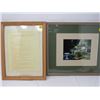 Image 1 : LOT OF 2 FRAMED PICTURES (LAST WILL AND TESTEMENT OF A FARMER, GARDEN SCENE)