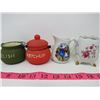 Image 2 : LOT OF 6 ASSORTED CONTAINERS (CHINA, PORCELAINE, ETC...)