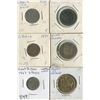 Image 1 : LOT OF 6 WORLD COINS (GREAT BRITAN, MONACO, LIBERIA, NORTH BORNEO, ZANZIBAR) *ASSORTED DATES*