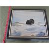 Image 2 : ORIGINAL MUSKOX, SNOW SCENE, FRAMED, SIGNED PAINTING