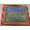 Image 2 : HILL SCENE WITH TREES , SIGNED PAINTING, FRAMED