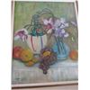 Image 1 : FRUIT, FLOWER, AND VASE PAINTING, FRAMED & SIGNED