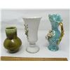 Image 2 : LOT OF 3 ASSORTED VASES (MADE IN JAPAN) * NO CHIPS OR CRACKS, 5 INCHES HIGH-2 X 7 INCHES HIGH*