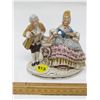 Image 1 : GLASS MAN WOMAN FIGURINE (NO VISIBLE MARKINGS, NO CHIPS) *4 1/2 INCHES HIGH*