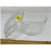 DECORATIVE SUGAR DISH (FROSTED GLASS) *FLORAL PATTERN*