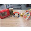 Image 1 : CAMERA, PHONE, CLOCK, RADIO- FISHER PRICE AND TOY T.V. OHIO ART COMPANY