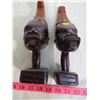 Image 2 : 2 WOODEN HEAD STATUES