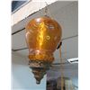 Image 1 : SWAG LAMP AMBER GLASS