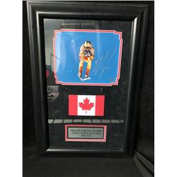 MANUAL OSBORNE-PARADIS SIGNED 16" X 26" FRAMED PHOTO DISPLAY (GAMEDAY COA)