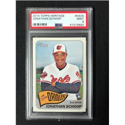 2014 TOPPS HERITAGE #H505 JONATHAN SCHOOP (MINT 9) PSA GRADING