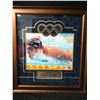 Image 1 : MICHAEL PHELPS SIGNED 2008 BEIJING SUMMER OLYMPIC GAMES 32' X 36' FRAMED PHOTO