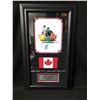 Image 1 : DUFF GIBSON SIGNED (TEAM CANADA-SKELETON 2006 OLYMPICS GOLD) 14" X 28" GAMEDAY COA
