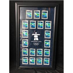 2010 VANCOUVER OLYMPICS FRAMED SPORTS EVENTS CARDS (24" X 36")