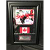 Image 1 : BRAD GUSHUE SIGNED CANADA-CURLING 2006 GOLD 26" X 16"  FRAMED PHOTO DISPLAY