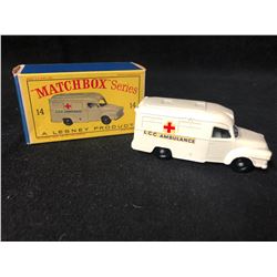 Vintage 1960's Lesney Matchbox #14 Daimler LCC Ambulance Truck In Original Box (MINT CONDITION)