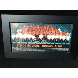 WALLY BUONO SIGNED BC LIONS TEAM PHOTO PRINT (FRAMED)