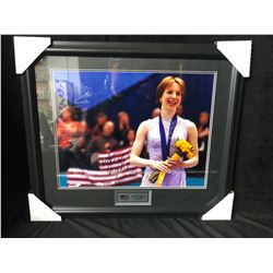 SARAH HUGHES SIGNED USA OLYMPIC 26 X 24 FRAMED PHOTO (GAMEDAY COA)