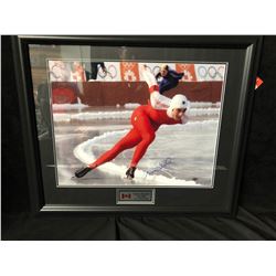 GAETAN BOUCHER SIGNED 28" X 22" FRAMED OLYMPIC PHOTO (GAMEDAY COA)