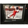Image 1 : GAETAN BOUCHER SIGNED 28" X 22" FRAMED OLYMPIC PHOTO (GAMEDAY COA)