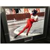 Image 2 : GAETAN BOUCHER SIGNED 28" X 22" FRAMED OLYMPIC PHOTO (GAMEDAY COA)